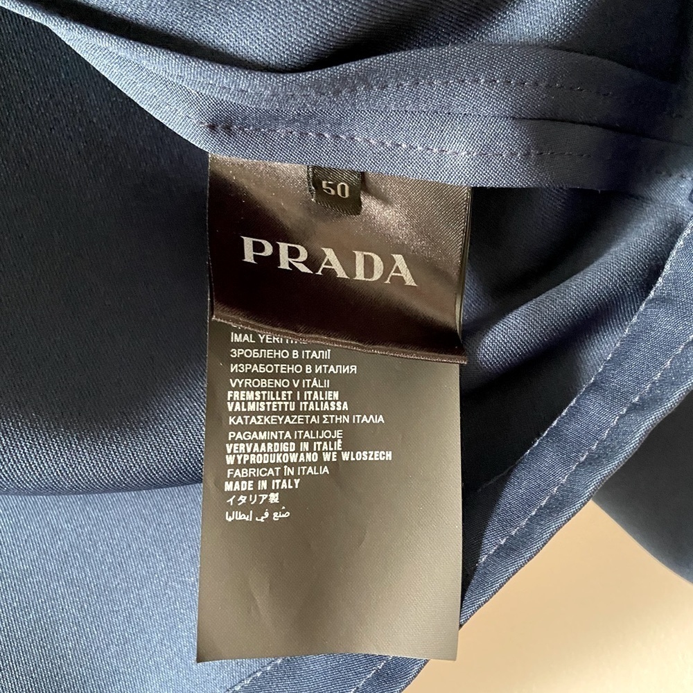 Prada Colorblock Pattern Trucker Jacket Blue L - image 3